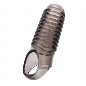 Дымчатая насадка с рёбрышками и подхватом мошонки ToyFa XLover - 12,5 см. - ToyFa - в Красноярске купить с доставкой