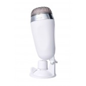 Мастурбатор-вагина в белой колбе с присоской и встраиваемой вибропулей - A-toys - в Красноярске купить с доставкой