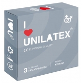 Презервативы с рёбрами Unilatex Ribbed - 3 шт. - Unilatex - купить с доставкой в Красноярске