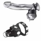 Утяжка для мошонки и пениса Cock Ring With 1  Ball Stretcher And Optional Weight Ring - BlueLine - купить с доставкой в Красноярске