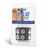 Ремень на член и мошонку 1.5  Cock Ring With Ball Strap - BlueLine - купить с доставкой в Красноярске