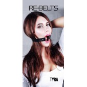 Чёрный кожаный чокер-кляп Tyra Black - Rebelts - купить с доставкой в Красноярске