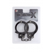 Чёрные наручники из листового металла BONDX METAL CUFFS BLACK - Dream Toys - купить с доставкой в Красноярске