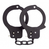 Чёрные наручники из листового металла BONDX METAL CUFFS BLACK - Dream Toys - купить с доставкой в Красноярске
