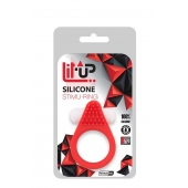Красное эрекционное кольцо LIT-UP SILICONE STIMU RING 1 RED - Dream Toys - в Красноярске купить с доставкой
