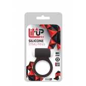 Чёрное эрекционное виброкольцо LIT-UP SILICONE STIMU RING 3 BLACK - Dream Toys - в Красноярске купить с доставкой