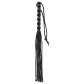 Чёрная мини-плеть из резины Rubber Mini Whip - 22 см. - Blush Novelties - купить с доставкой в Красноярске