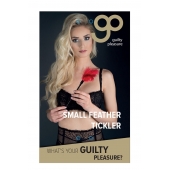 Пластиковая метелочка с красными пёрышками Small Feather Tickler - 32 см. - Blush Novelties - купить с доставкой в Красноярске