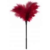 Пластиковая метелочка с красными пёрышками Small Feather Tickler - 32 см. - Blush Novelties - купить с доставкой в Красноярске