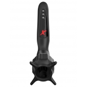 Чёрный вибростимулятор для головки члена с эффектом всасывания Vibrating Roto-Sucker - Pipedream - в Красноярске купить с доставкой