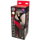 Пояс харнесс премиум класса WOMAN SIMPLEX(S) с 3 черными насадками - LOVETOY (А-Полимер) - купить с доставкой в Красноярске