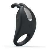 Чёрное эрекционное кольцо с вибрацией Rabbit Vibrator - Baile - в Красноярске купить с доставкой