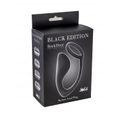 Чёрное эрекционное кольцо с анальной пробкой Button Anal Plug - Lola Games - в Красноярске купить с доставкой