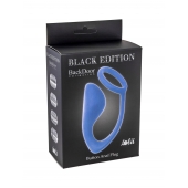 Синее эрекционное кольцо с анальной пробкой Button Anal Plug - Lola Games - в Красноярске купить с доставкой
