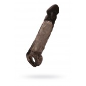 Чёрная насадка на пенис Tс подхватом - 19,5 см. - ToyFa - в Красноярске купить с доставкой