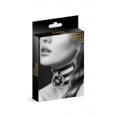 Чёрный тройной чокер с большим кольцом - Bijoux Pour Toi - купить с доставкой в Красноярске