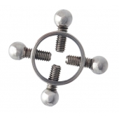 Серебристые зажимы для сосков на винтах - ToyFa - купить с доставкой в Красноярске