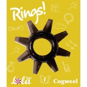 Чёрное эрекционное кольцо Rings Cogweel - Lola Games - в Красноярске купить с доставкой