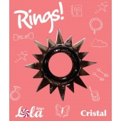 Чёрное эрекционное кольцо Rings Cristal - Lola Games - в Красноярске купить с доставкой