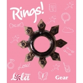 Чёрное эрекционное кольцо Rings Gear - Lola Games - в Красноярске купить с доставкой