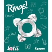 Прозрачное эрекционное кольцо Rings Screw - Lola Games - в Красноярске купить с доставкой