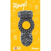Чёрное эрекционное кольцо Rings Ringer - Lola Games - в Красноярске купить с доставкой