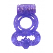 Фиолетовое эрекционное кольцо Rings Treadle с подхватом - Lola Games - в Красноярске купить с доставкой