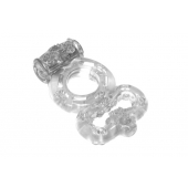 Прозрачное эрекционное кольцо Rings Treadle с подхватом - Lola Games - в Красноярске купить с доставкой