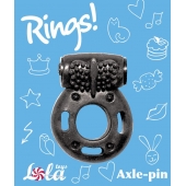 Черное эрекционное кольцо с вибрацией Rings Axle-pin - Lola Games - в Красноярске купить с доставкой