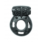 Черное эрекционное кольцо с вибрацией Rings Axle-pin - Lola Games - в Красноярске купить с доставкой