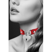Красный чокер с замком в форме сердца - Bijoux Pour Toi - купить с доставкой в Красноярске