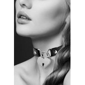 Черный чокер с замком в форме сердца - Bijoux Pour Toi - купить с доставкой в Красноярске
