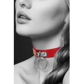 Красный узенький чокер с кольцом - Bijoux Pour Toi - купить с доставкой в Красноярске