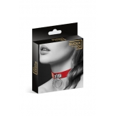 Красный узенький чокер с кольцом - Bijoux Pour Toi - купить с доставкой в Красноярске