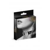 Чёрный чокер с кольцом в форме сердца - Bijoux Pour Toi - купить с доставкой в Красноярске