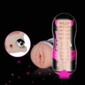 Мастурбатор-вагина Sex In A Can Vibra Vagina Tunnel - Lovetoy - в Красноярске купить с доставкой
