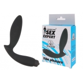 Чёрный вибростимулятор простаты Sex Expert Vibe Pleasure - Sex Expert - в Красноярске купить с доставкой
