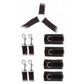 Комплект наручников и поножей LUXURIOUS BED RESTRAINT CUFF SET - Blush Novelties - купить с доставкой в Красноярске