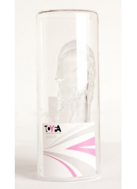 Прозрачная гелевая насадка с клиторальным отростком - 13 см. - Toyfa Basic - в Красноярске купить с доставкой