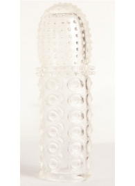 Прозрачная закрытая гелевая насадка - 13,5 см. - Toyfa Basic - в Красноярске купить с доставкой