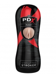 Мастурбатор-вагина Vibrating Pussy Stroker с вибрацией - Pipedream - в Красноярске купить с доставкой