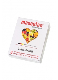 Жёлтые презервативы Masculan Ultra Tutti-Frutti с фруктовым ароматом - 3 шт. - Masculan - купить с доставкой в Красноярске