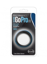 Черно-синее эрекционное кольцо Silicone Go Pro Cock Ring - Blush Novelties - в Красноярске купить с доставкой