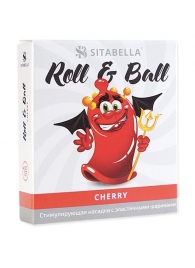 Стимулирующий презерватив-насадка Roll   Ball Cherry - Sitabella - купить с доставкой в Красноярске