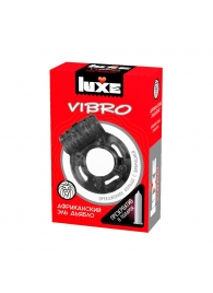 Чёрное эрекционное виброкольцо Luxe VIBRO  Африканский Эль Дьябло  + презерватив - Luxe - в Красноярске купить с доставкой