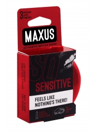 Ультратонкие презервативы в железном кейсе MAXUS Sensitive - 3 шт. - Maxus - купить с доставкой в Красноярске