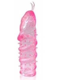Закрытая рельефная насадка Crystal sleeve snakes в виде змеи с усиками - 14 см. - Erowoman-Eroman - в Красноярске купить с доставкой