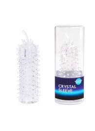 Закрытая рельефная насадка Crystal sleeve с усиками - 12 см. - Erowoman-Eroman - в Красноярске купить с доставкой