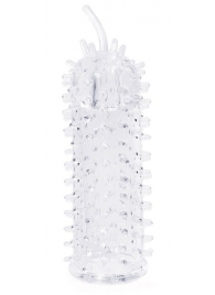 Закрытая рельефная насадка Crystal sleeve с усиками - 12 см. - Erowoman-Eroman - в Красноярске купить с доставкой
