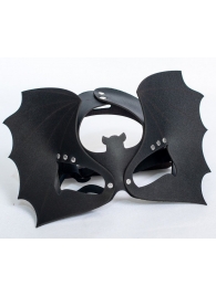 Черная кожаная маска на глаза  Летучая мышь - Sitabella - купить с доставкой в Красноярске Черная кожаная маска на глаза  Летучая мышь - Sitabella - купить с доставкой в Красноярске